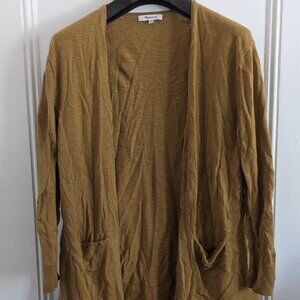 Madewell Cardigan, Mustard, Size M